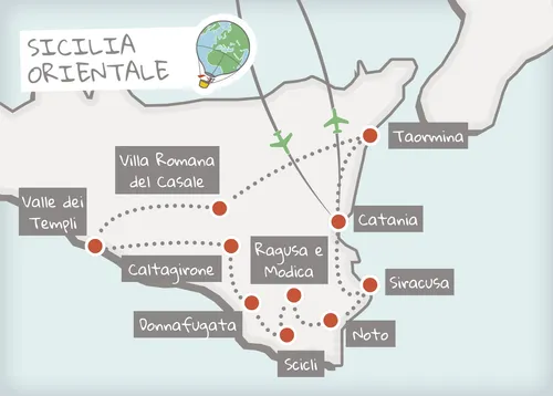 Mappe Itinerario Sicilia Orientale